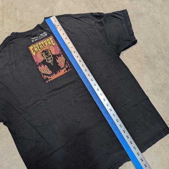 VTG 90s Creature Skateboarding Shirt Mens L? Fading Flaws NHS - Picture 11 of 11